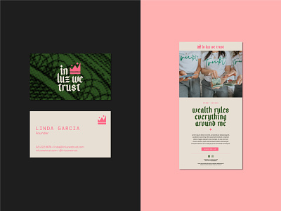 In Luz We Trust – Business Card & Newsletter Design
