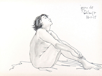 Nude Drawing at Jam de Dibujo art drawing ink nude art nudeart sketching