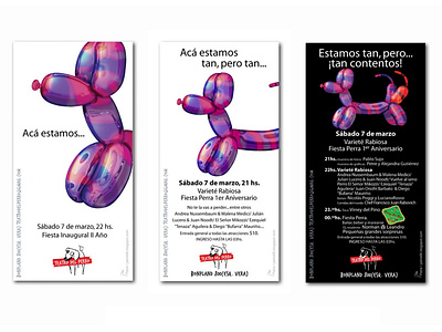 e-Flyers for the Teatro del Perro Inaugural Party