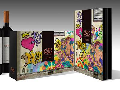 Alma Mora design digital color drawing graffiti art graffiti digital illustration packaging wine winery