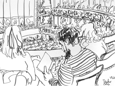 At Jam de Dibujo en el Teatro Colón art drawing illustration marker sketchbook theater