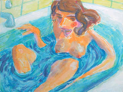 Bather art bather nude nudeart painting