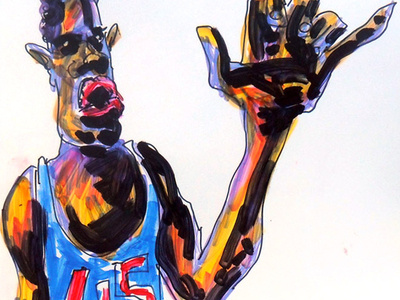 Untitled art basketball drawing illustration marker sketchbook