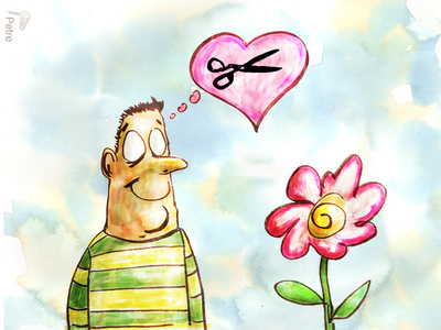 Romanticoholic cartoon digital color drawing illustration love romantic