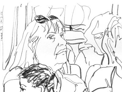 On the bus drawing illustration public transport sketchbook