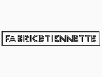 Logo Fabricetiennette design logo typography vector