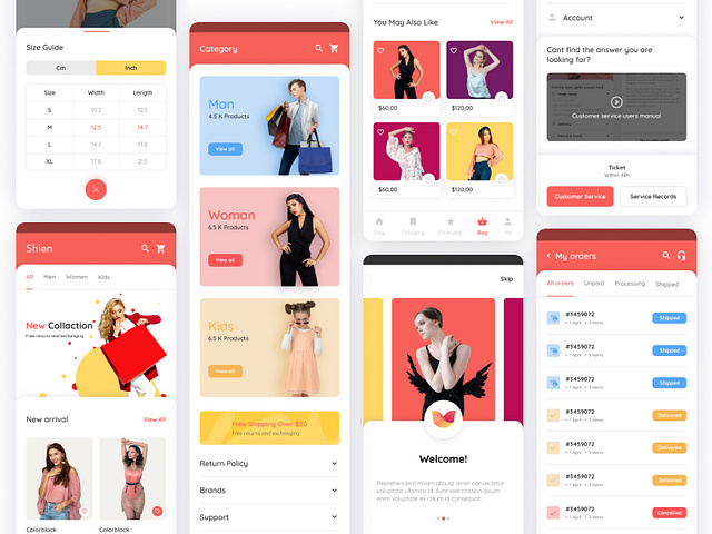 E-commerce UI Kit by Marwa on Dribbble