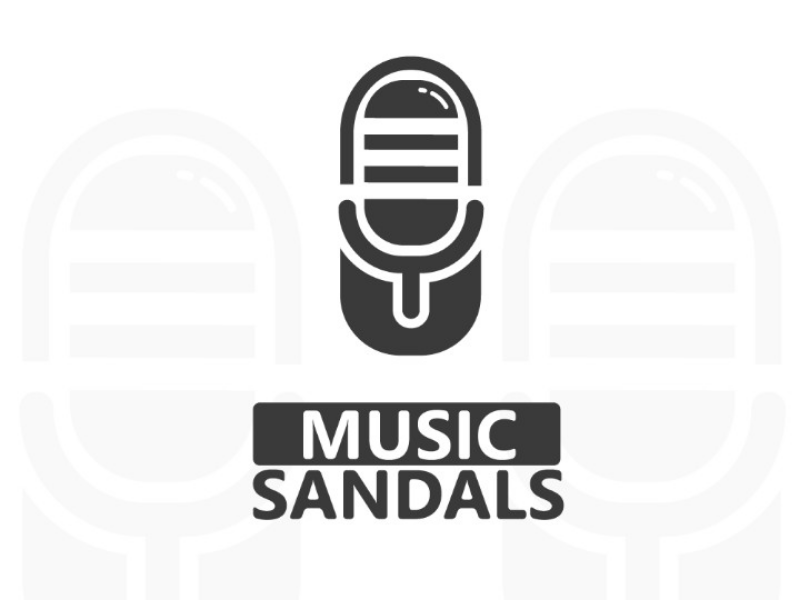 MUSIC + SANDALS mic musiclogo sandals logotype logobrand logo mark logo branding logo brand logo a day logo letter flat logo flat design conceptlogo branding design brand mark brand logo brand music