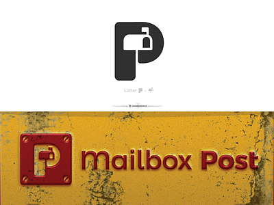 Mailbox + Letter P | Mailbox Post Logo