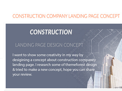 Landing Page design