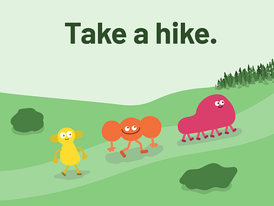 Take A Hike branding design flat graphic art illustration vector web