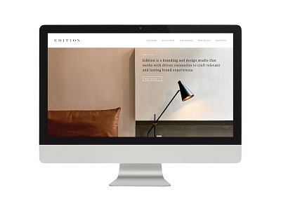 Edition / Design Studio / Website Homepage clean color palette contemporary graphic design studio landing layout minimalism typography web web design website