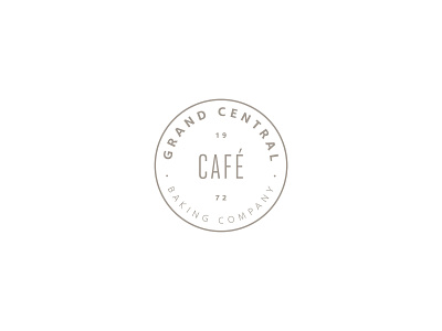 Grand Central / Cafe / Secondary Logomark bakery logo branding clean design design studio identity logo restaurant branding restaurant identity restaurant logo typography