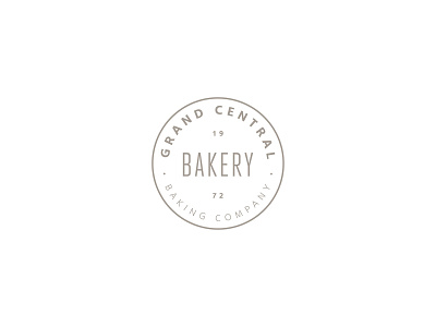 Grand Central / Bakery / Secondary Logomark bakery bakery logo branding clean contemporary design identity logo restaurant branding restaurant logo stamp stamp design typography vector