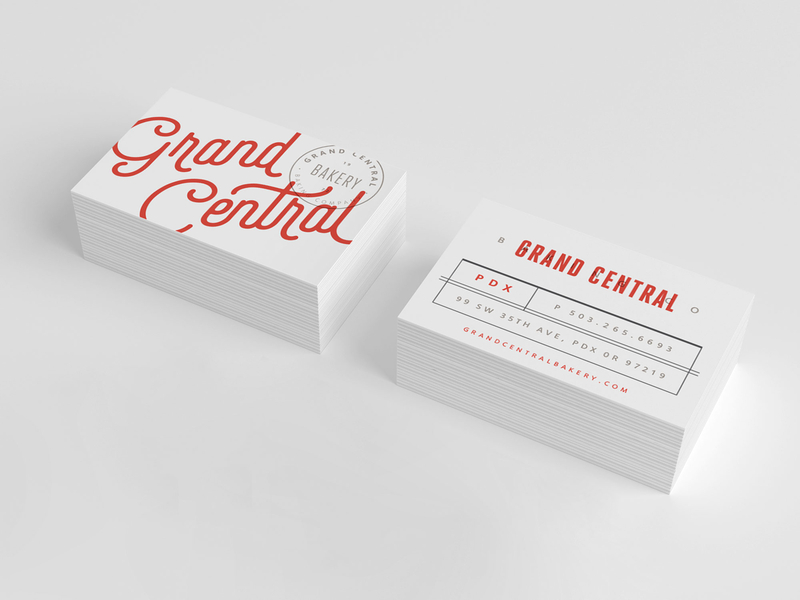 Grand Central Bakery Business Cards By Edition Design On Dribbble