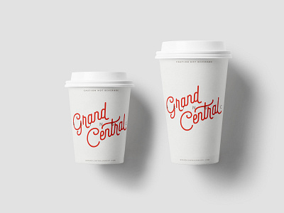Grand Central / Bakery / Cups bakery bakery logo branding cafe cafe design clean contemporary design minimalist paper cup restaurant restaurant branding restaurant design restaurant logo typography
