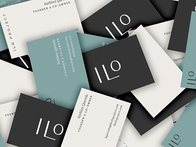 ILO / Business Cards branding clean color palette contemporary design identity logo typography