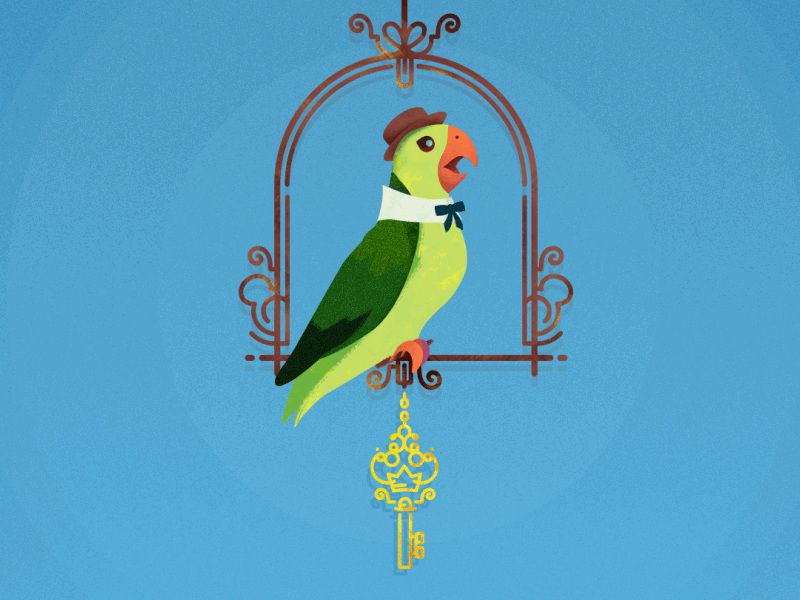 Keys to the Kingdom animation bird gif illustration key secret tiki