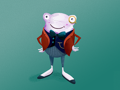 Mr. Toad disney frog illo illustration monocle toad