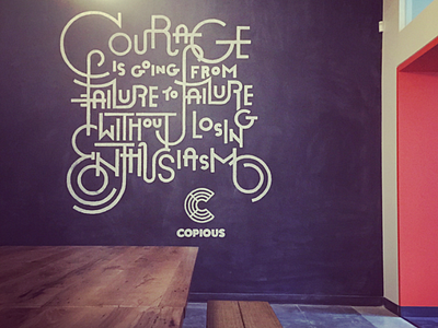 Courage Chalk Lettering chalk chalkboard hand lettering lettering quote signage typography