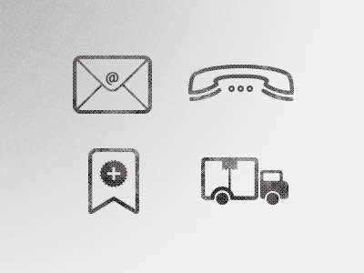 Contact Icons bookmark delivery van email icons illustration phone