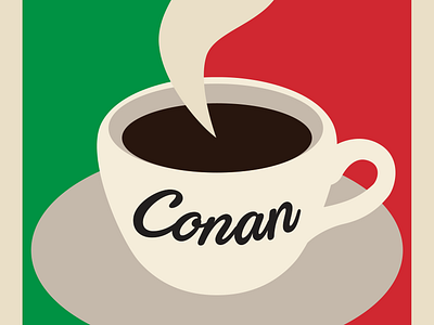 Conan Without Borders: Italy Logo branding design flat identity illustration illustrator lettering logo minimal typography vector