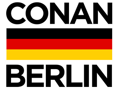 Conan Without Borders: Berlin Logo brand branding clean design flat icon identity illustration illustrator lettering logo minimal type typography vector