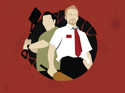 Shaun of the Dead ai cornetto illustration illustrator shaun of the dead vector zombie