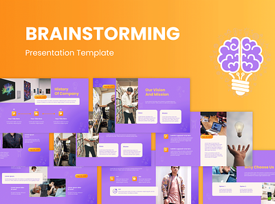Brainstorming Presentation Template brainstorming branding business corporate design graphic graphic design marketing presentation template
