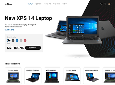 Laptop E-Commerce Website app design