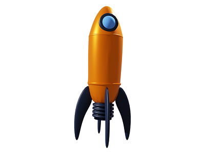 Rocket in Blender 3d 3d modeling blender cohete3d design flat3d modelling