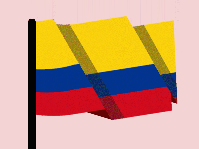 Flag Colombia after effects animation animation after effects bandera colombia colombia design flag colombia mograph motion design motion graphics vector