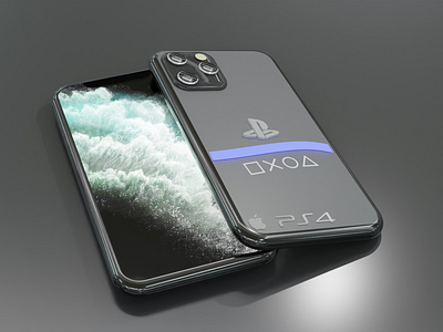 iPhone 11 PS4 editon blender cycles design iphone