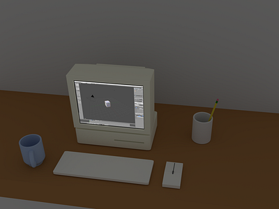 Computer (WIP) 3d b3d blender blender3dart lowpoly