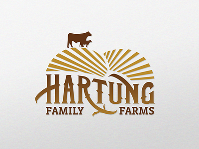 [WIP] Hartung Family Farm Logo cattle channel corn crops emblem farm hartung heart lettering logo ranch soybeans youtube