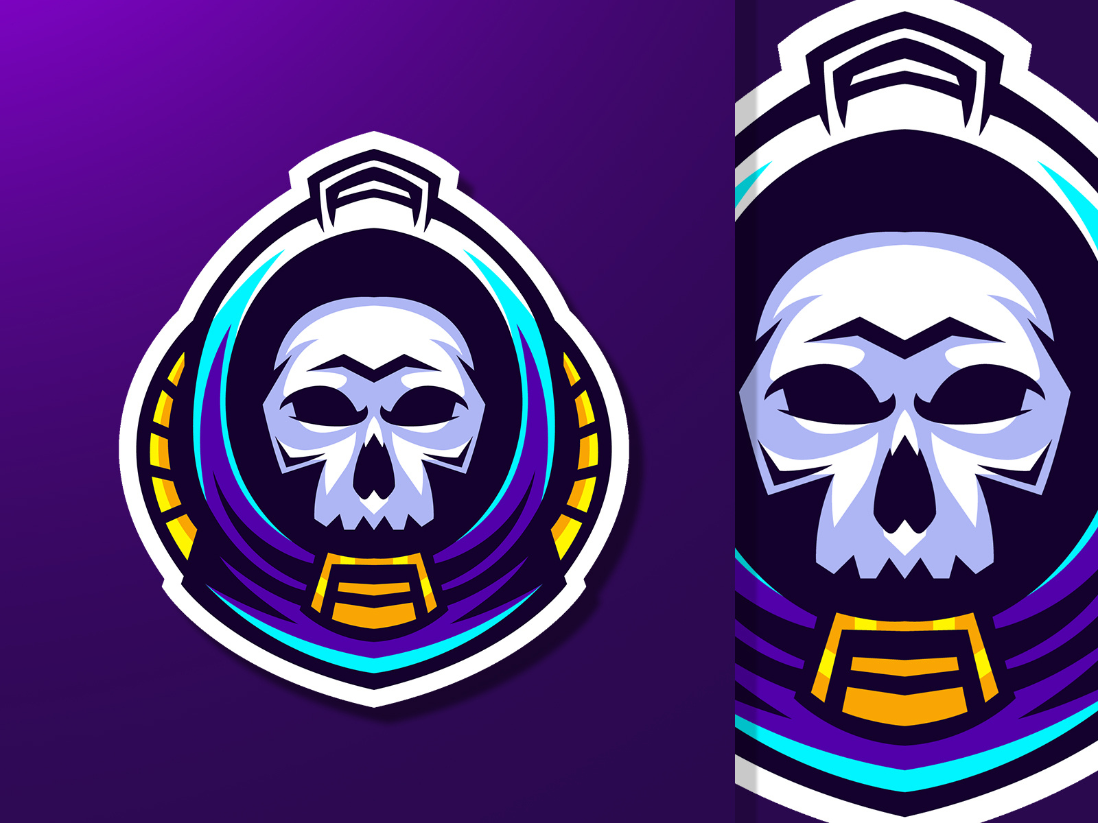 skull astronaut by Coretan Creative on Dribbble