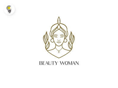 Beauty Woman Logo beauty design fashion feminime girl gold graphic graphic design hair icon idea line art logo luxury mascot salon sign trend vector woman