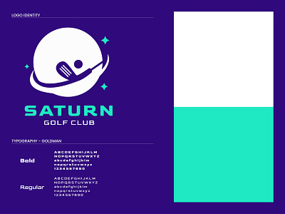 Saturn golf club logo design