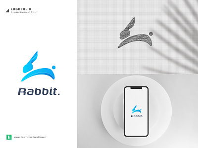 Rabbit Logo adobe illustrator brand branding company graphic design icon illustration logo mascot logo rabbit vector