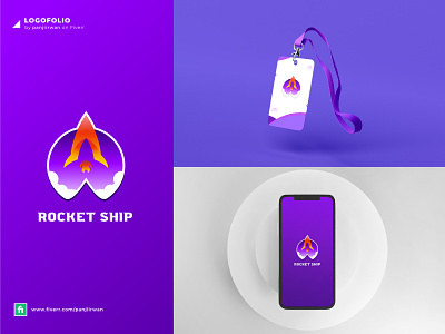 Rocket ship logo adobe illustrator brand branding design drawing fly graphic design icon logo rocket ship vector