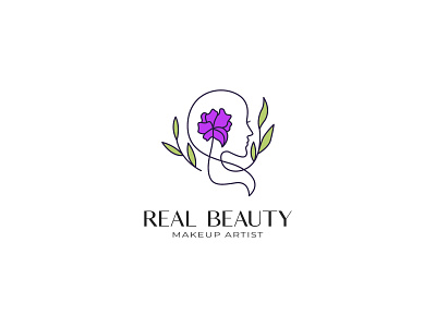 Beauty woman makeup artist logo