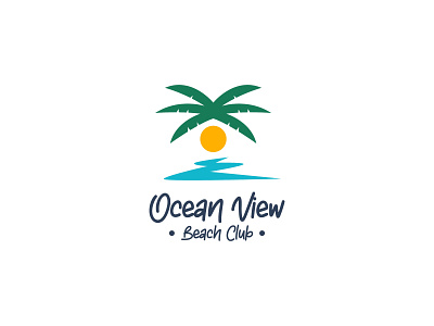 Beach club logo adobe illustrator beach logo brand branding design graphic design icon logo logo designer logos ocean trends vector