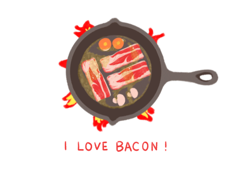I LOVE BACON! illustration