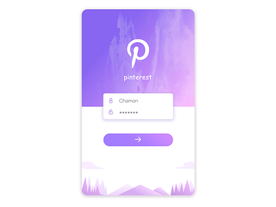 Login page of pinterest