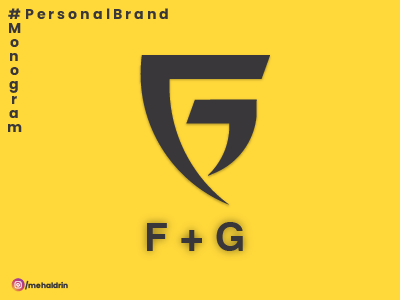 F + G brand branding branding concept branding design design illustration logo personal blog personal brand personal logo typography