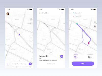 Navigational Map app、ui design ui