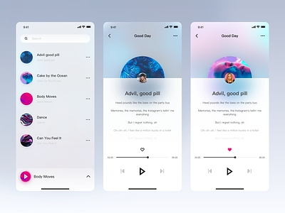 Music app、ui design ui