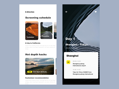 Tourism Concept app app、ui colour demo design icon ui ux
