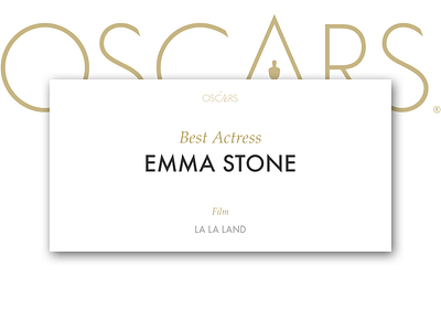 Oscar Card typograhpic