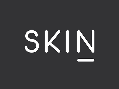 Skin custom lettering scandinavian skin type typography